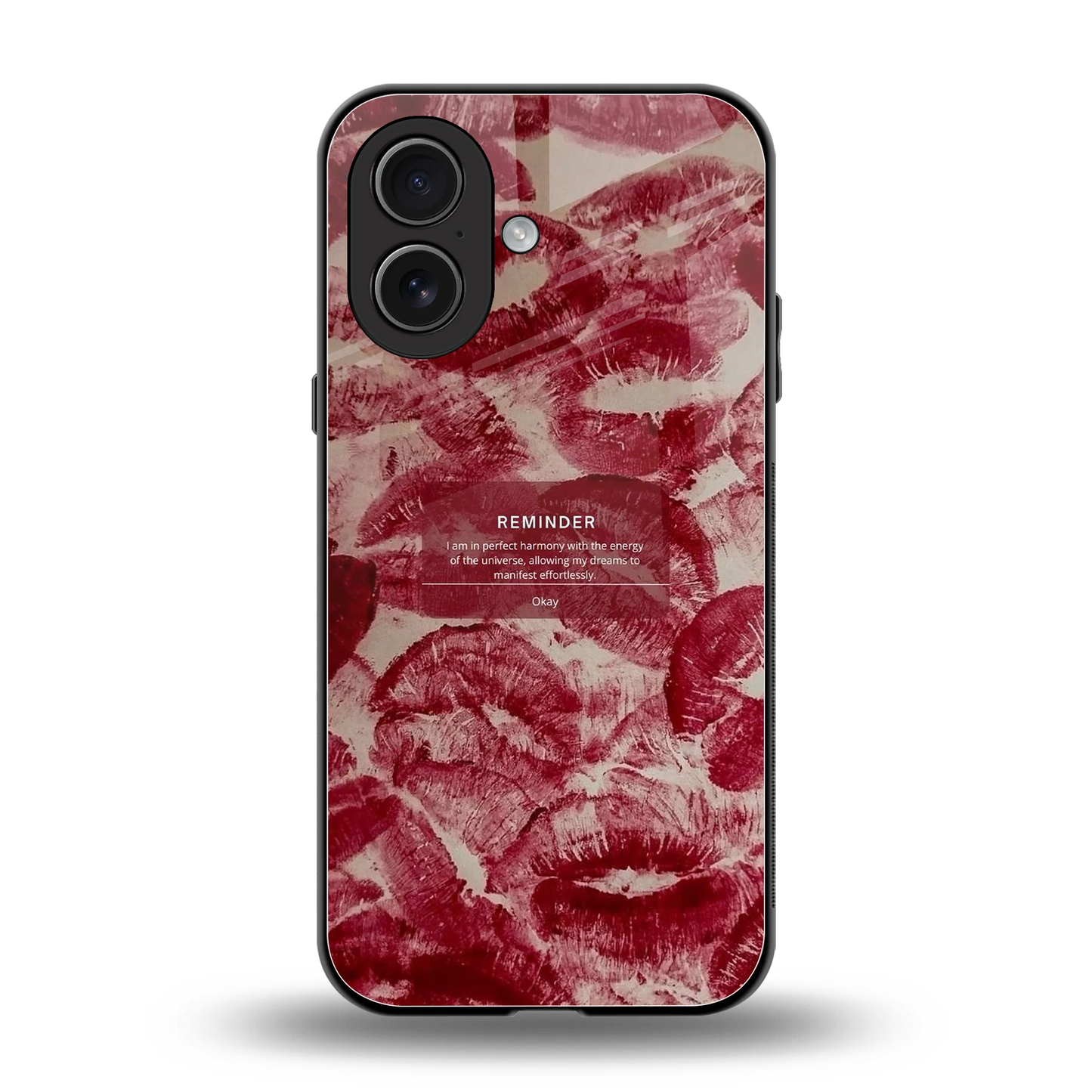 Reminder back phone cover | glass case for iphone 17