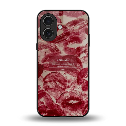 Reminder back phone cover | glass case for iphone 17