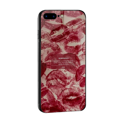 Reminder sleek iphone 7 plus cover with tempered glass back and TPU edges