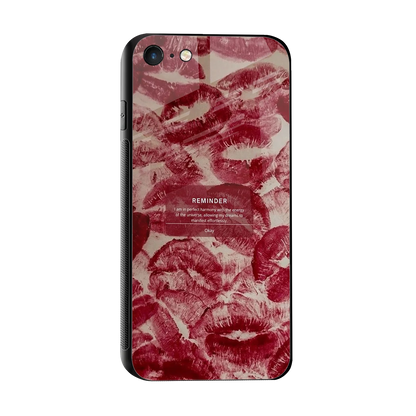 Reminder sleek iphone 7 cover with tempered glass back and TPU edges