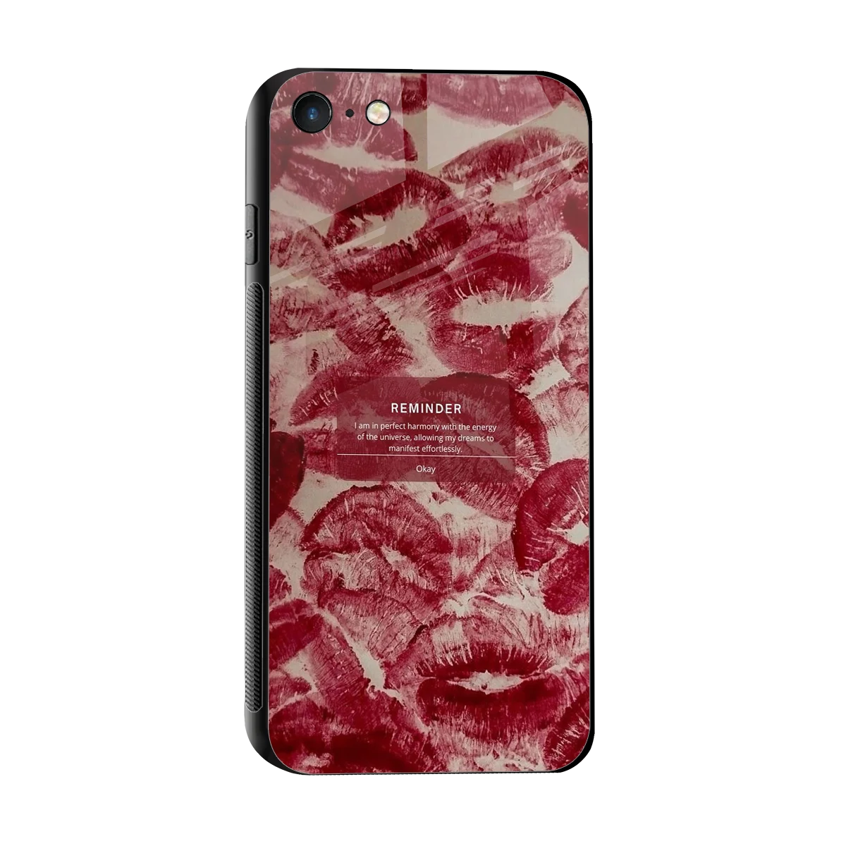 Reminder sleek iphone 8 cover with tempered glass back and TPU edges