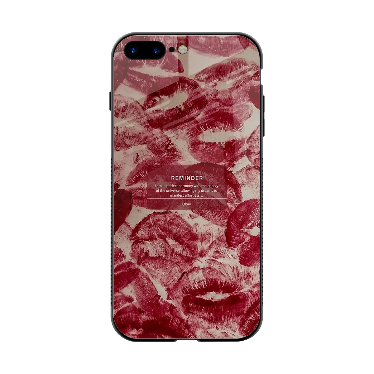 Reminder back phone cover | glass case for iphone 7 plus