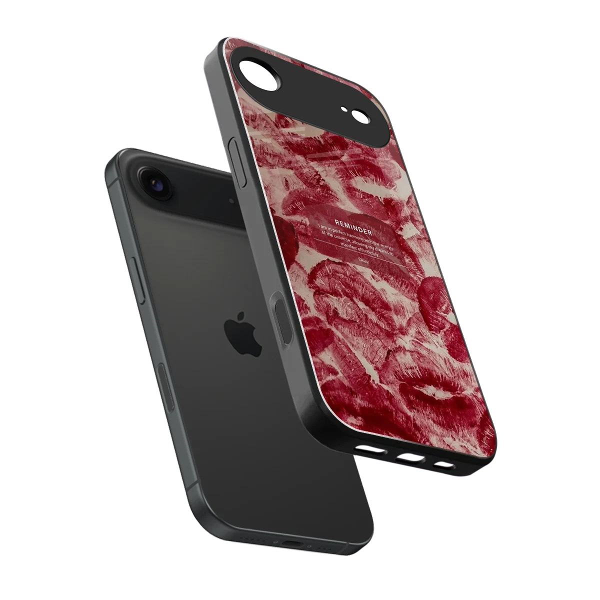 Reminder sleek iphone air cover with tempered glass back and TPU edges