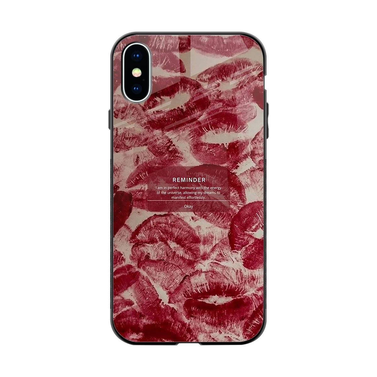 Reminder back phone cover | glass case for iphone x