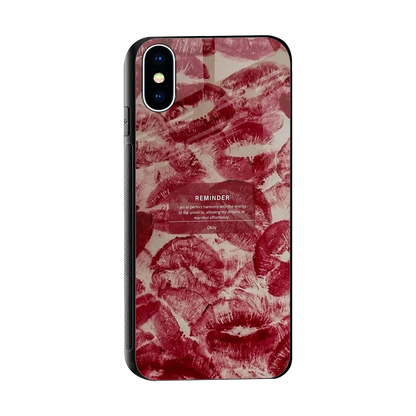 Reminder sleek iphone x cover with tempered glass back and TPU edges