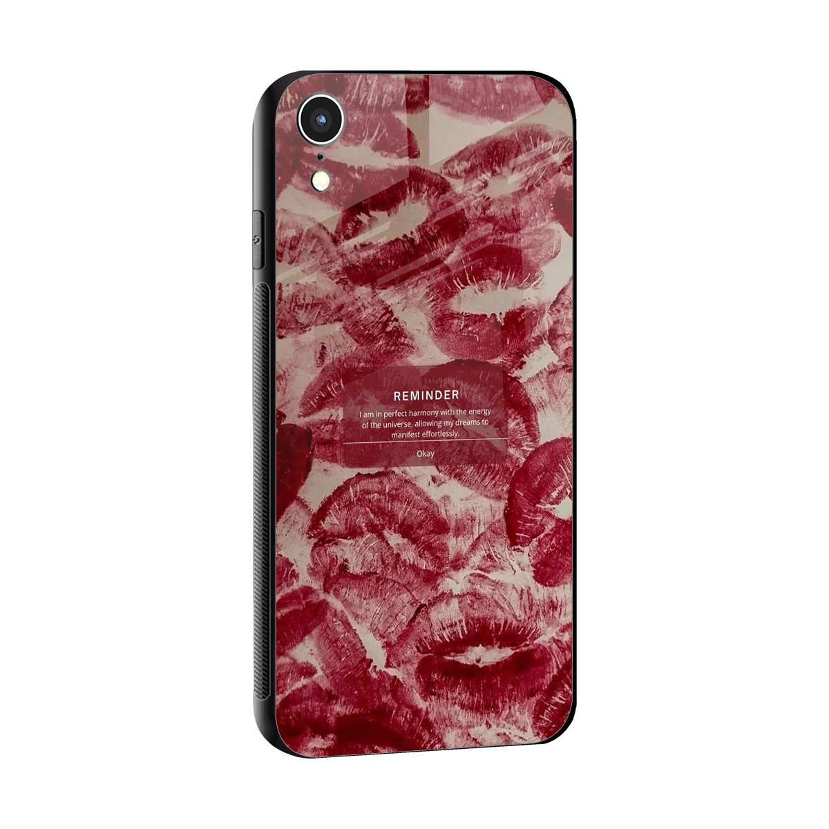 Reminder sleek iphone xr cover with tempered glass back and TPU edges