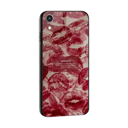 Reminder sleek iphone xr cover with tempered glass back and TPU edges