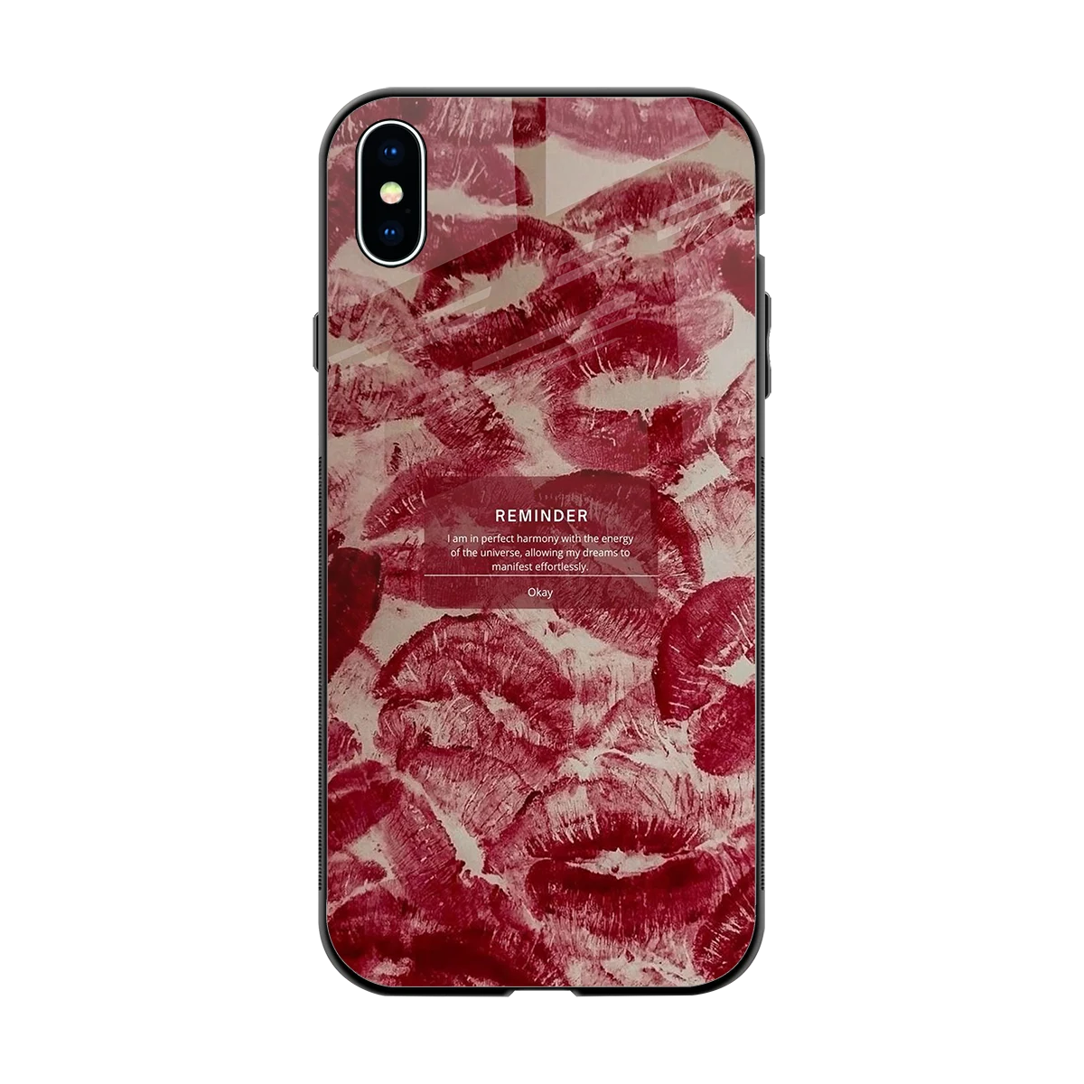 Reminder back phone cover | glass case for iphone xs max