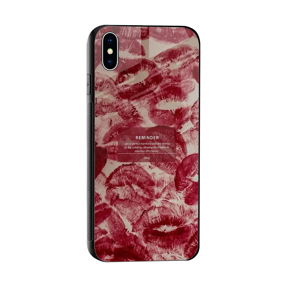 Reminder sleek iphone xs max cover with tempered glass back and TPU edges