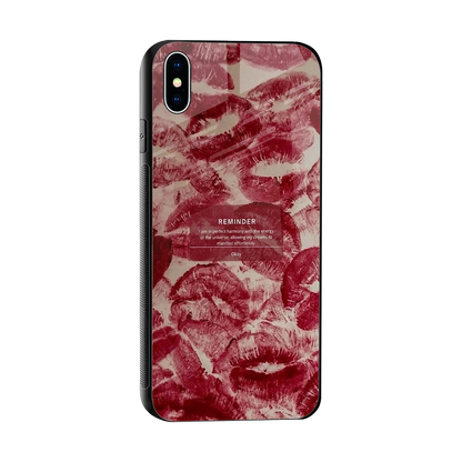 Reminder sleek iphone xs max cover with tempered glass back and TPU edges