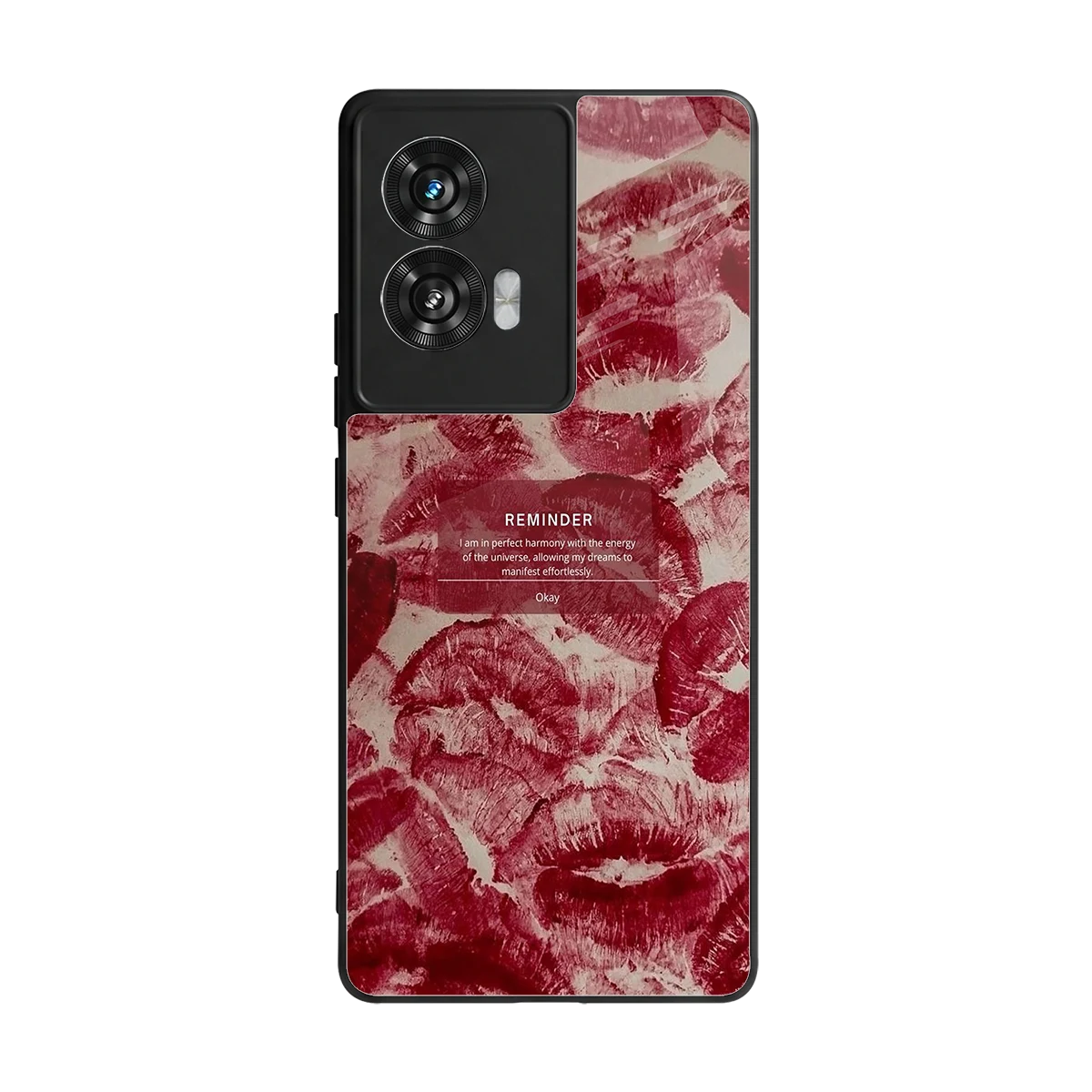 Reminder back phone cover | glass case for motorola edge 50 fusion