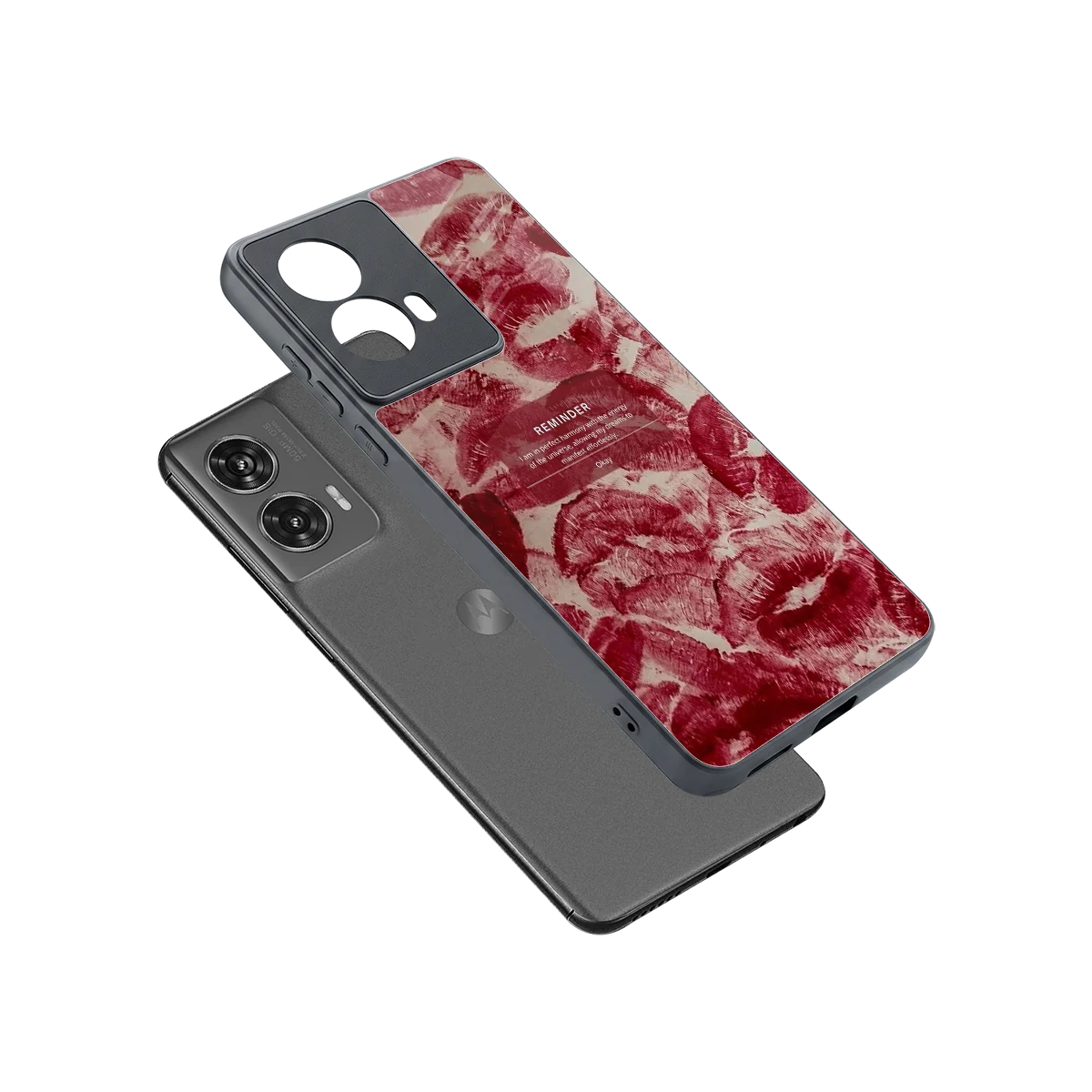 Reminder sleek motorola edge 50 fusion cover with tempered glass back and TPU edges