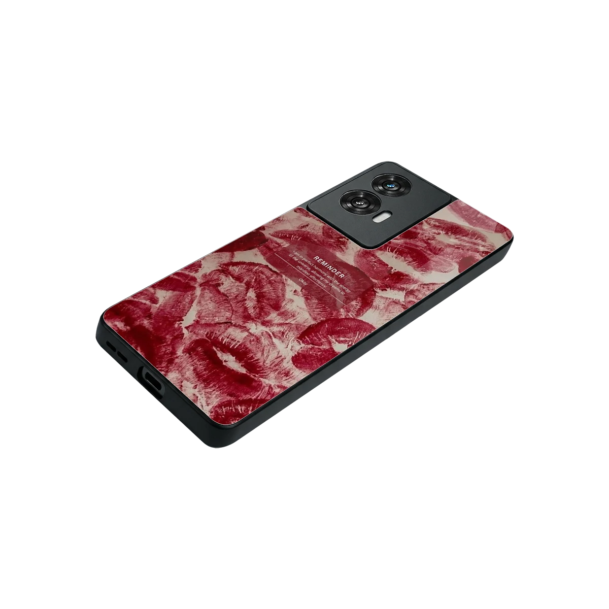 Reminder stylish phone case for motorola edge 50 fusion | glossy glass and slim fit