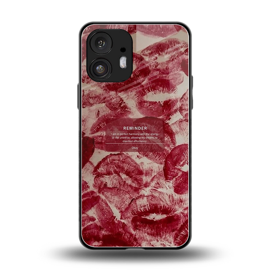 Reminder back phone cover | glass case for nothing phone 2