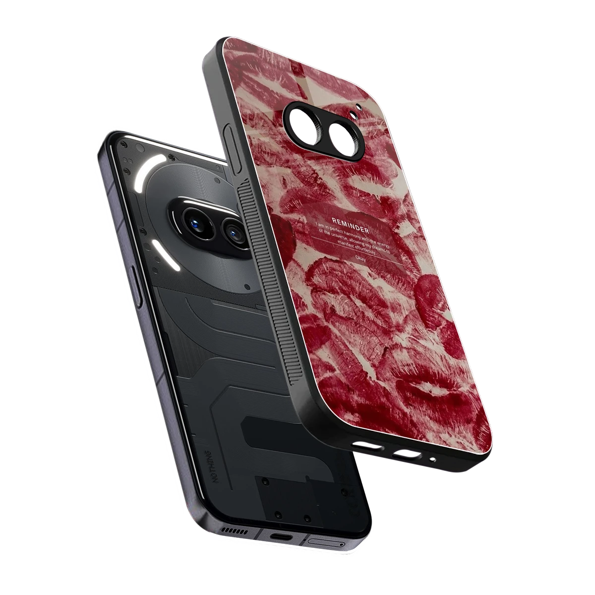 Reminder sleek nothing phone 2a cover with tempered glass back and TPU edges