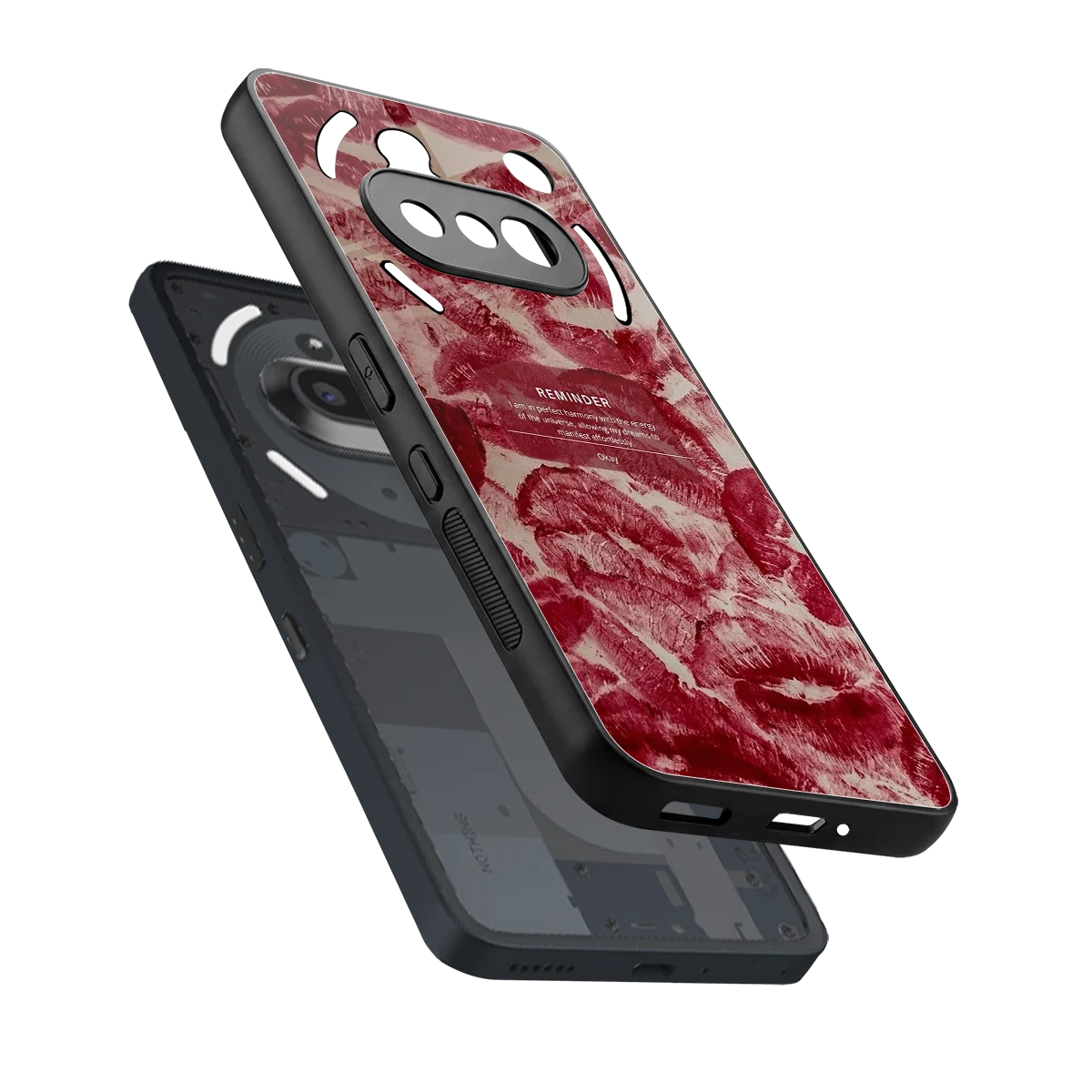 Reminder sleek nothing phone 3a cover with tempered glass back and TPU edges