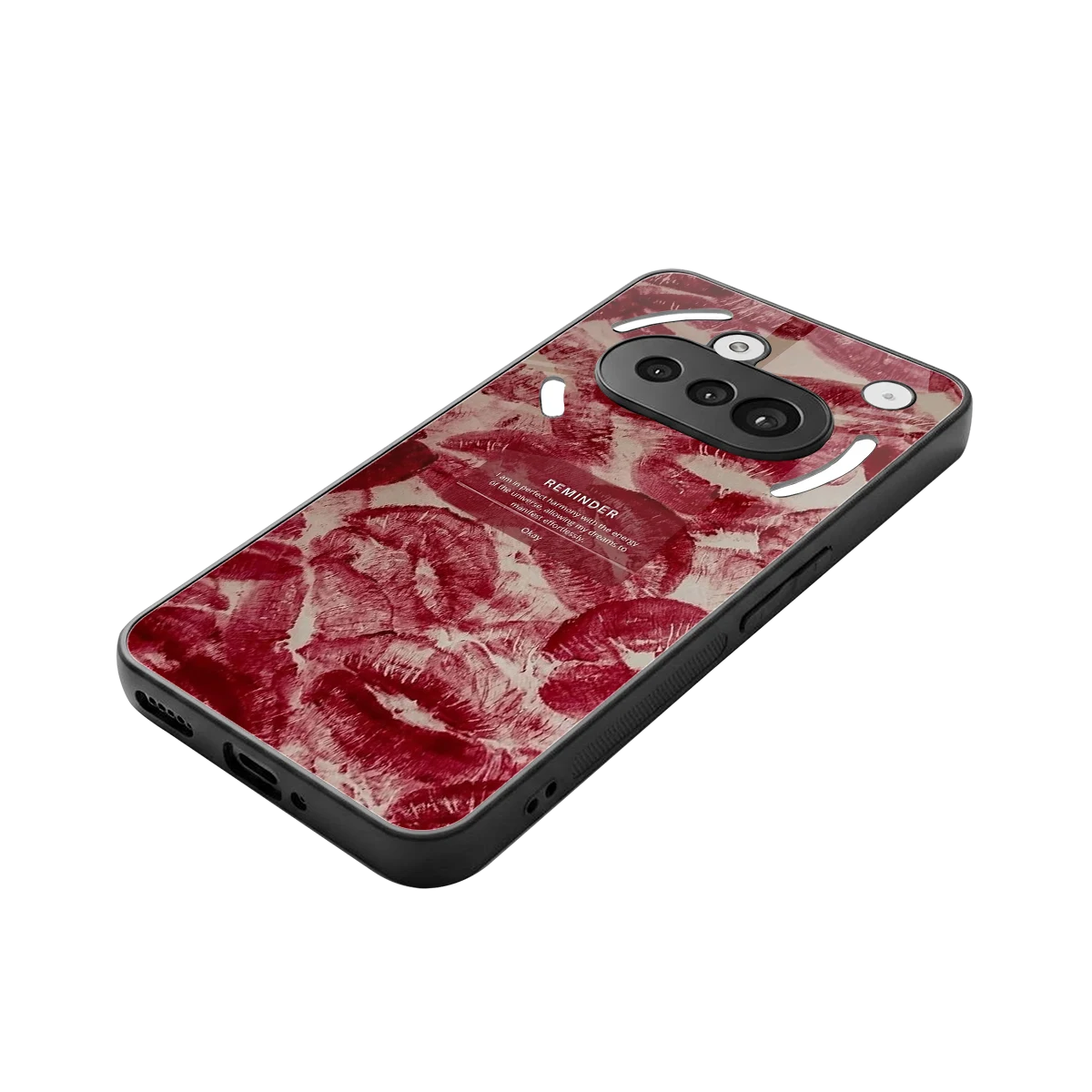 Reminder stylish phone case for nothing phone 3a | glossy glass and slim fit