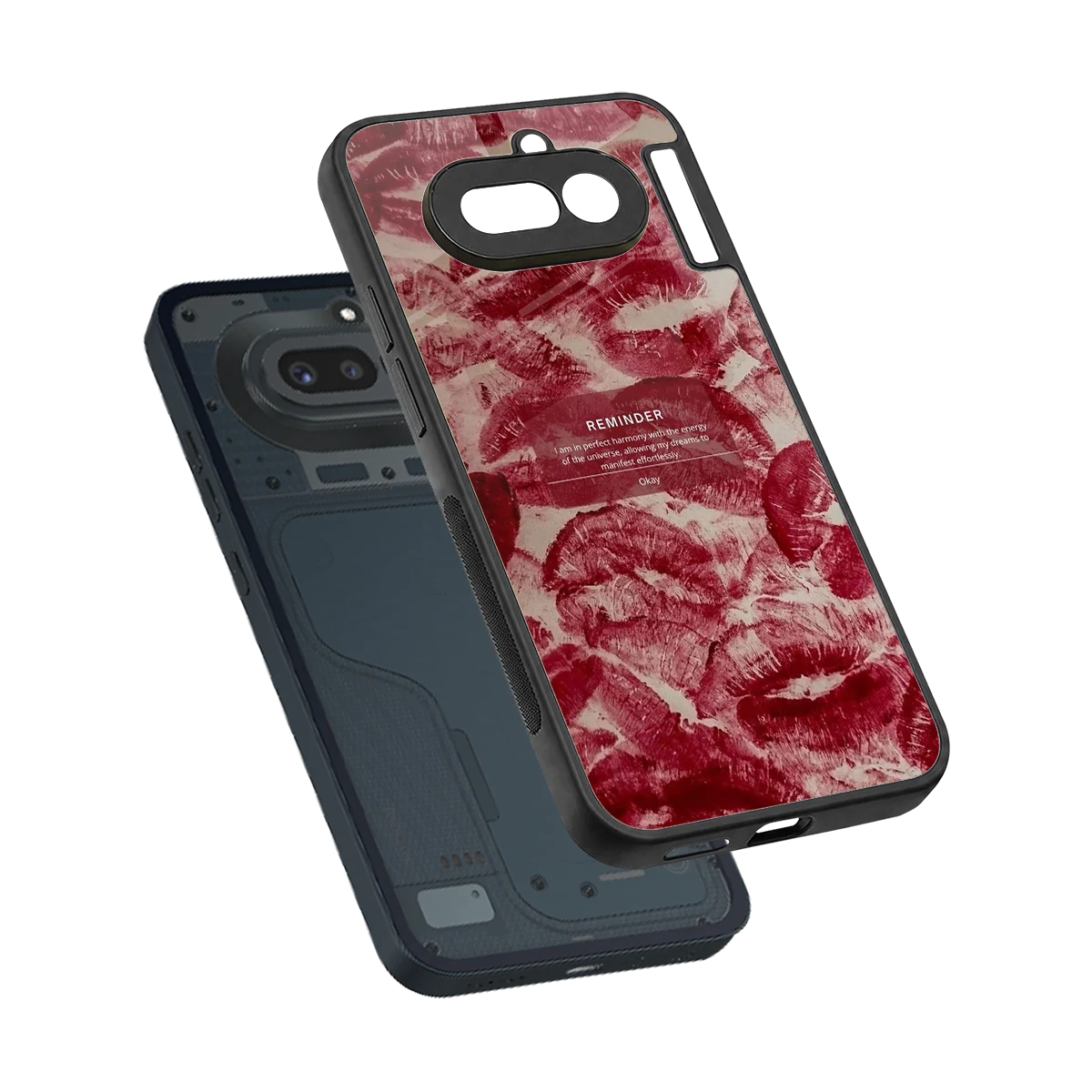 Reminder sleek nothing phone 4a cover with tempered glass back and TPU edges