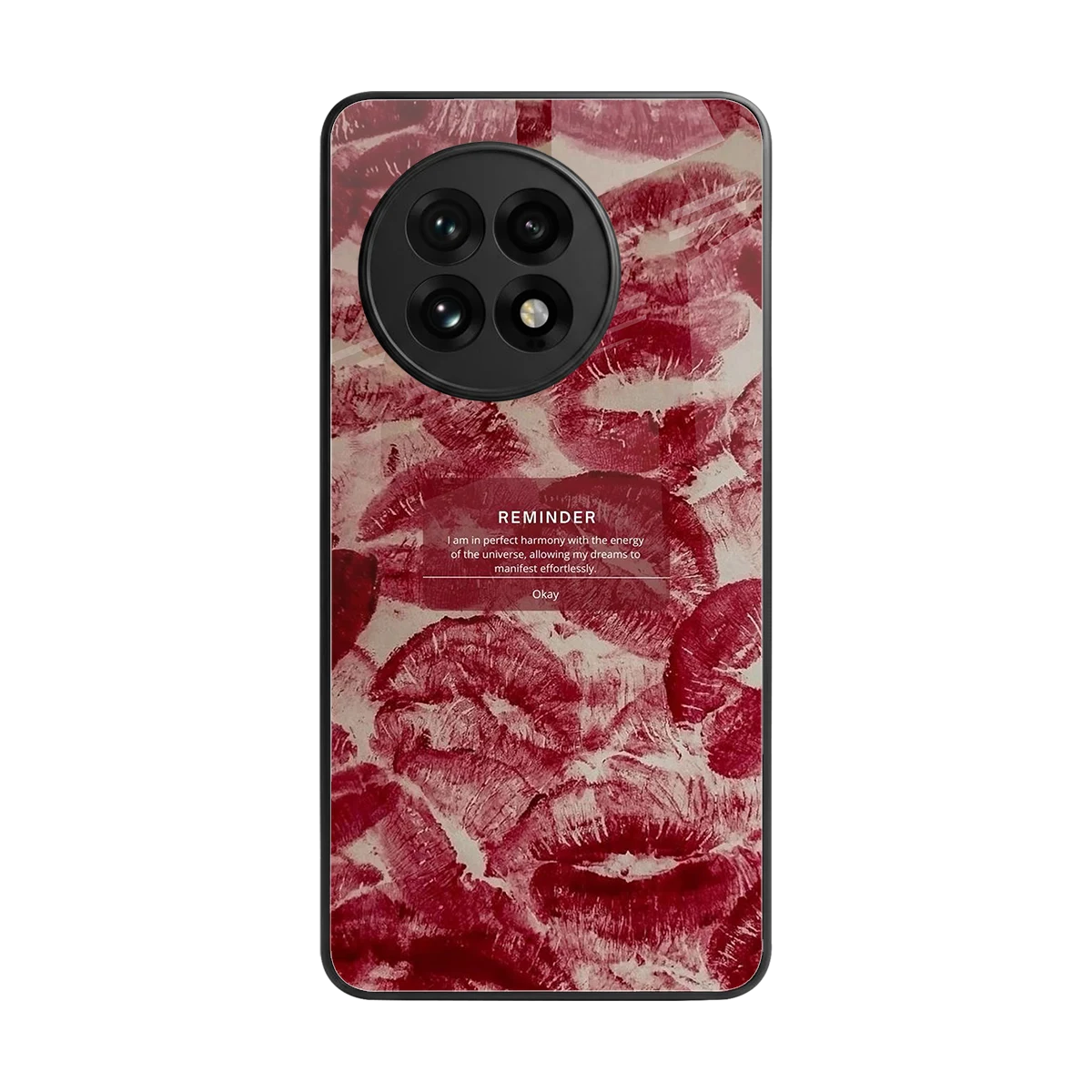 Reminder back phone cover | glass case for oneplus 13r
