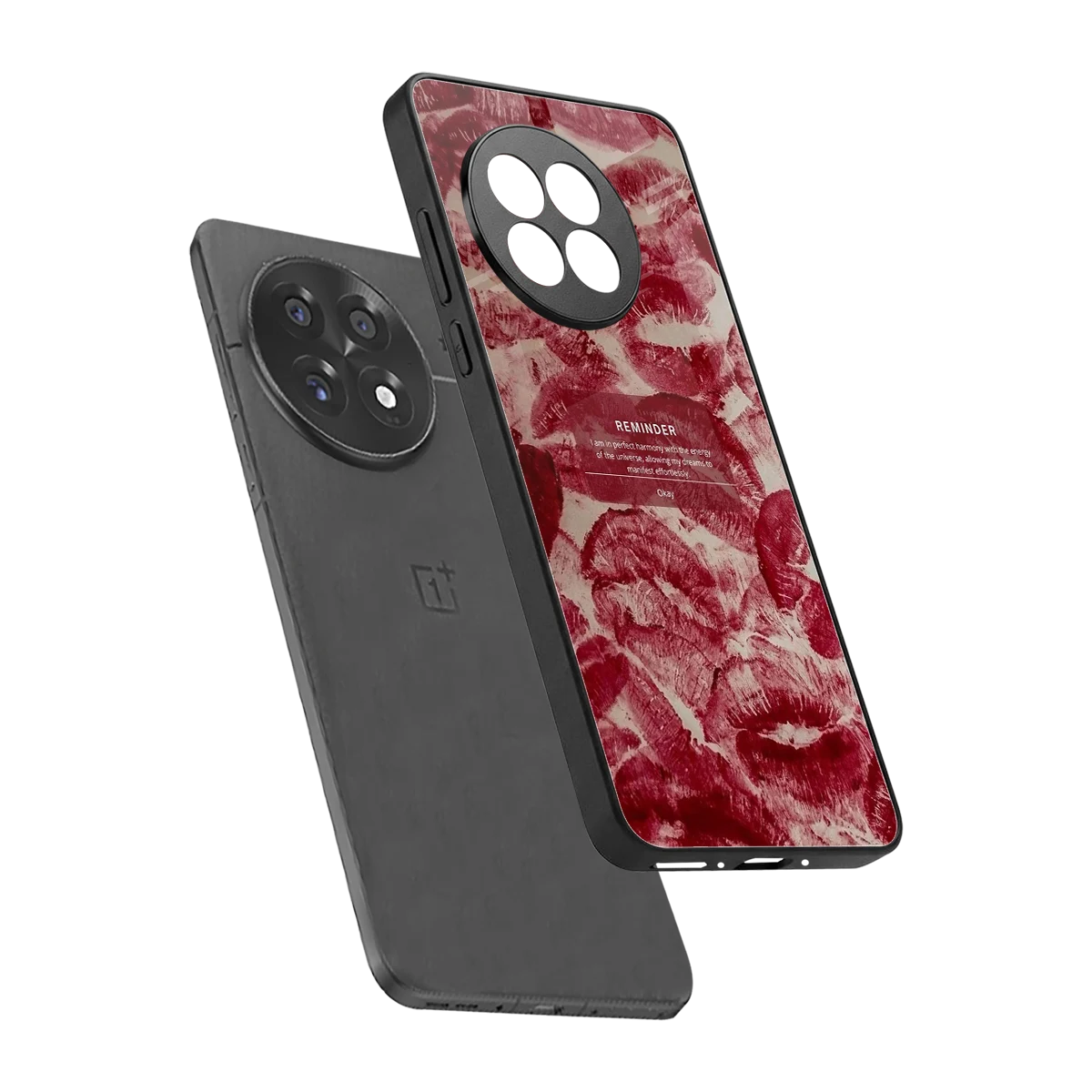 Reminder sleek oneplus 13r cover with tempered glass back and TPU edges