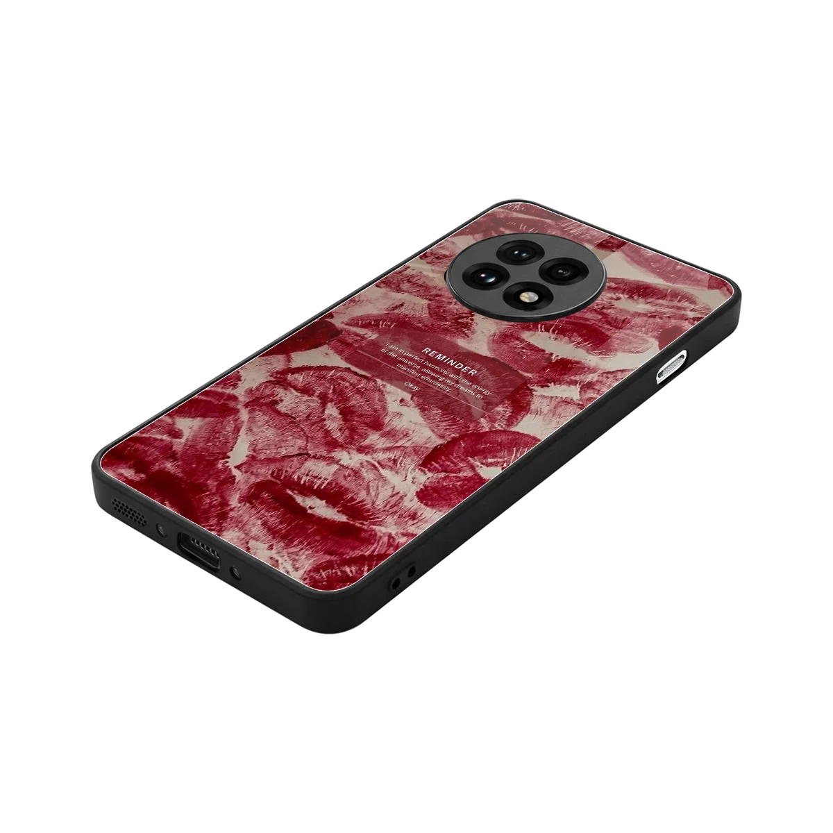 Reminder stylish phone case for oneplus 13r | glossy glass and slim fit