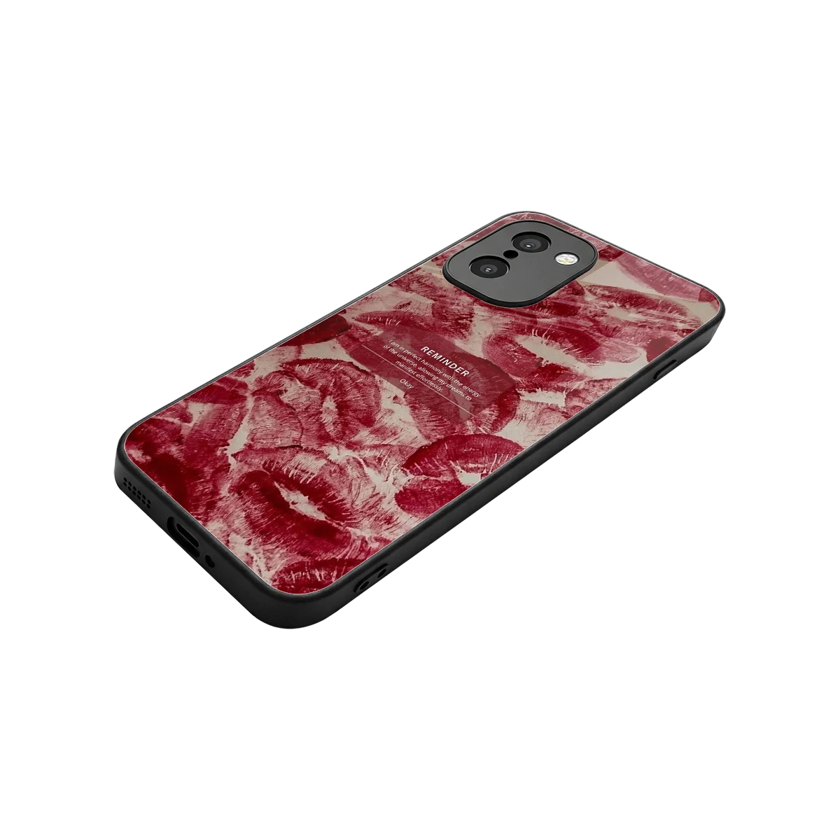Reminder stylish phone case for oneplus 15r | glossy glass and slim fit