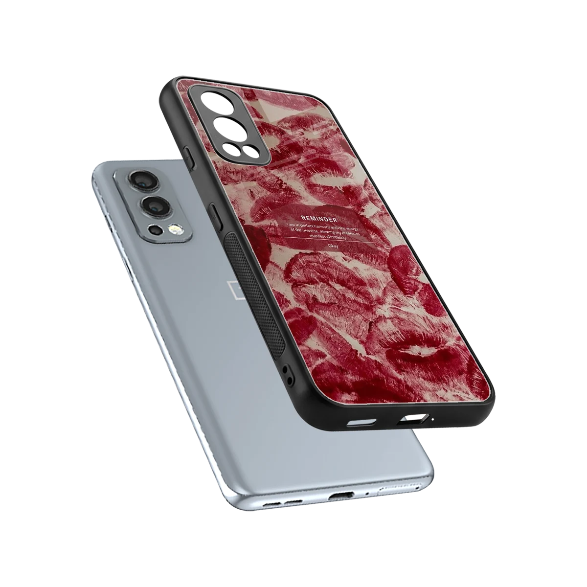 Reminder sleek oneplus nord 2 cover with tempered glass back and TPU edges