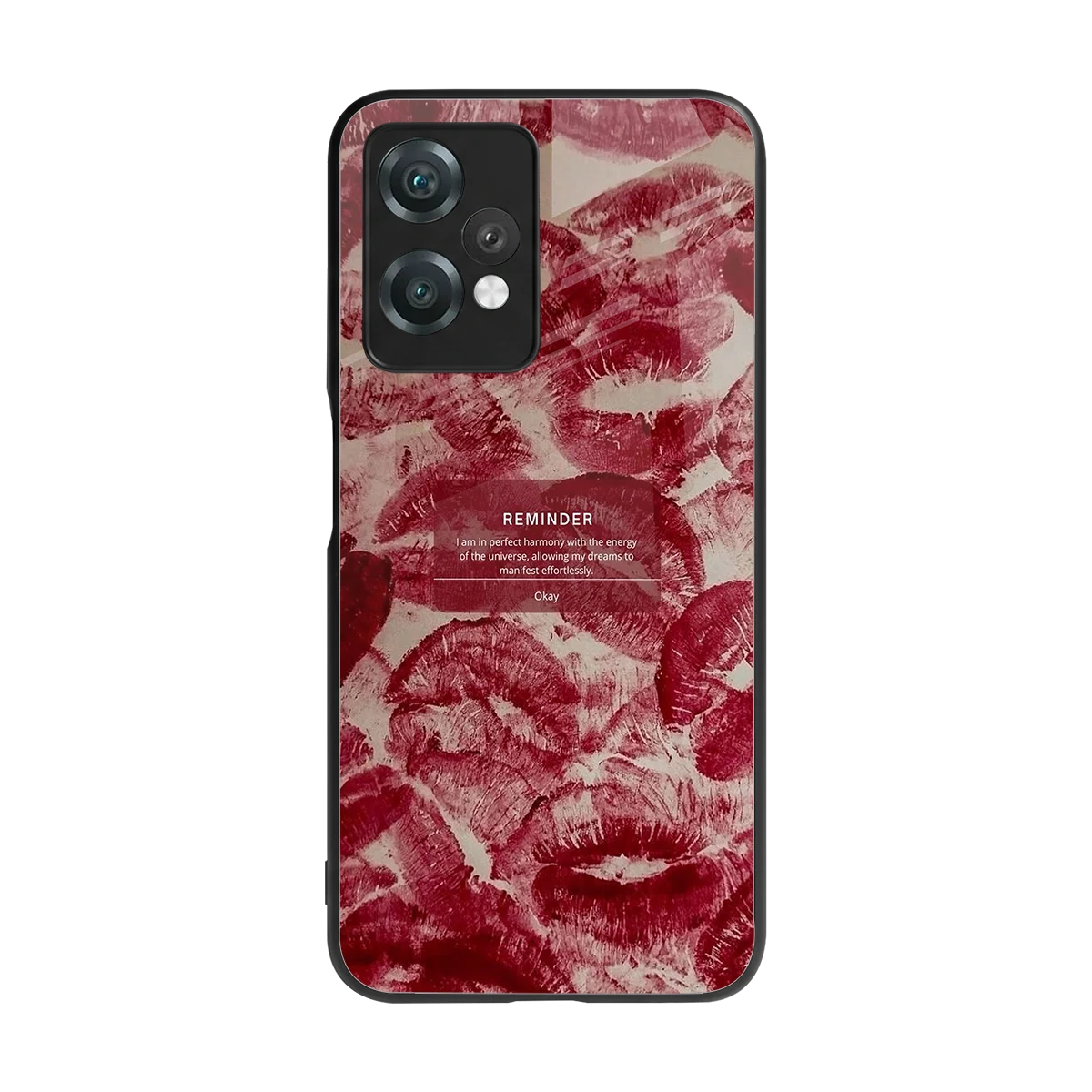 Reminder back phone cover | glass case for oneplus nord ce 2 lite