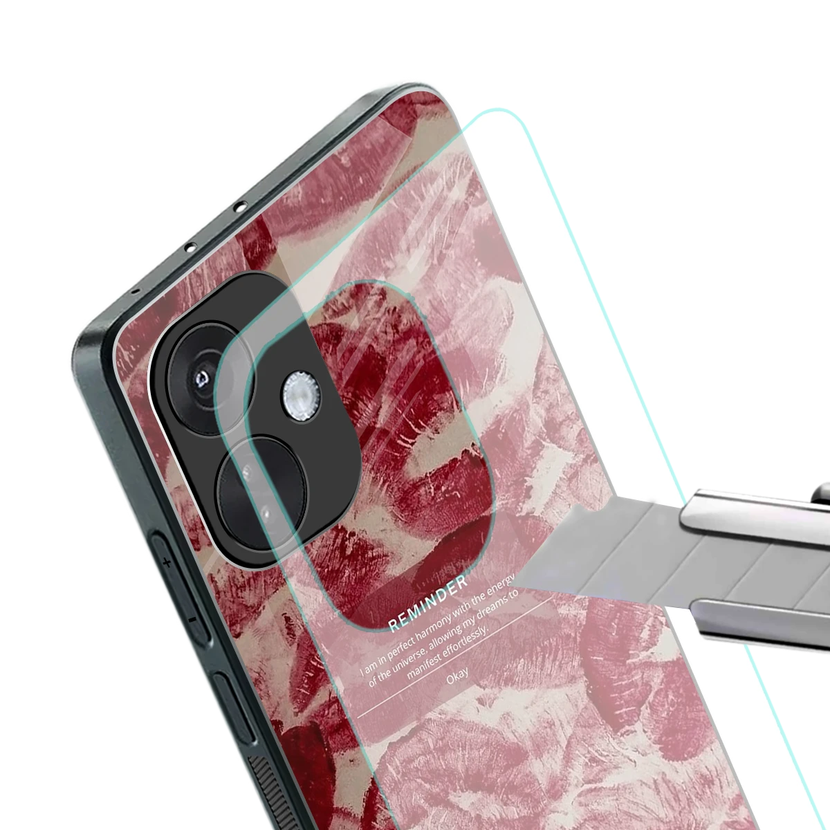 Reminder stylish phone case for oneplus nord ce 3 | glossy glass and slim fit