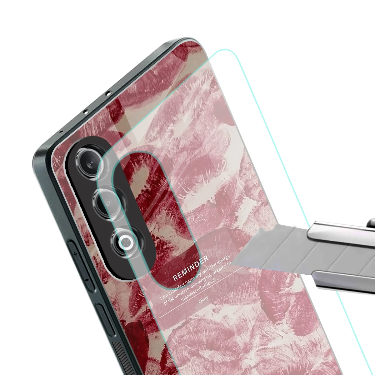 Reminder stylish phone case for oneplus nord ce 4 | glossy glass and slim fit