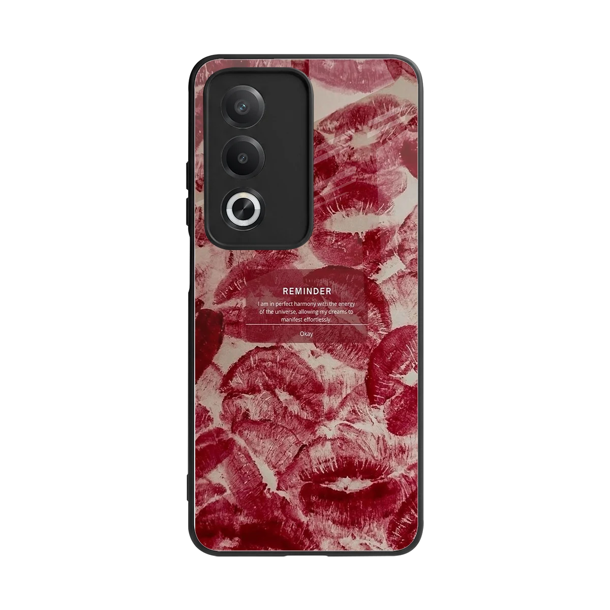Reminder back phone cover | glass case for oppo a3 pro