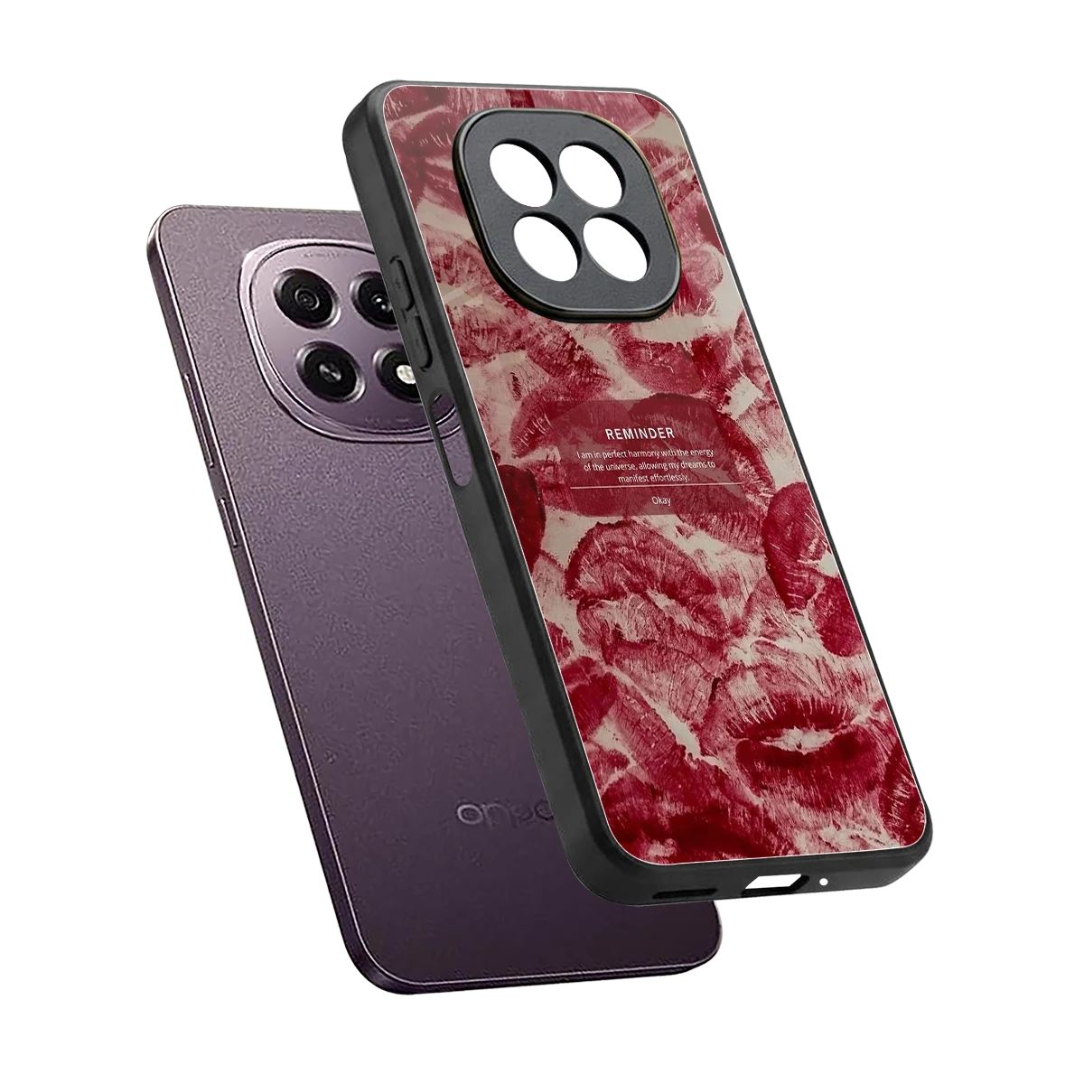 Reminder sleek oppo f29 5g cover with tempered glass back and TPU edges