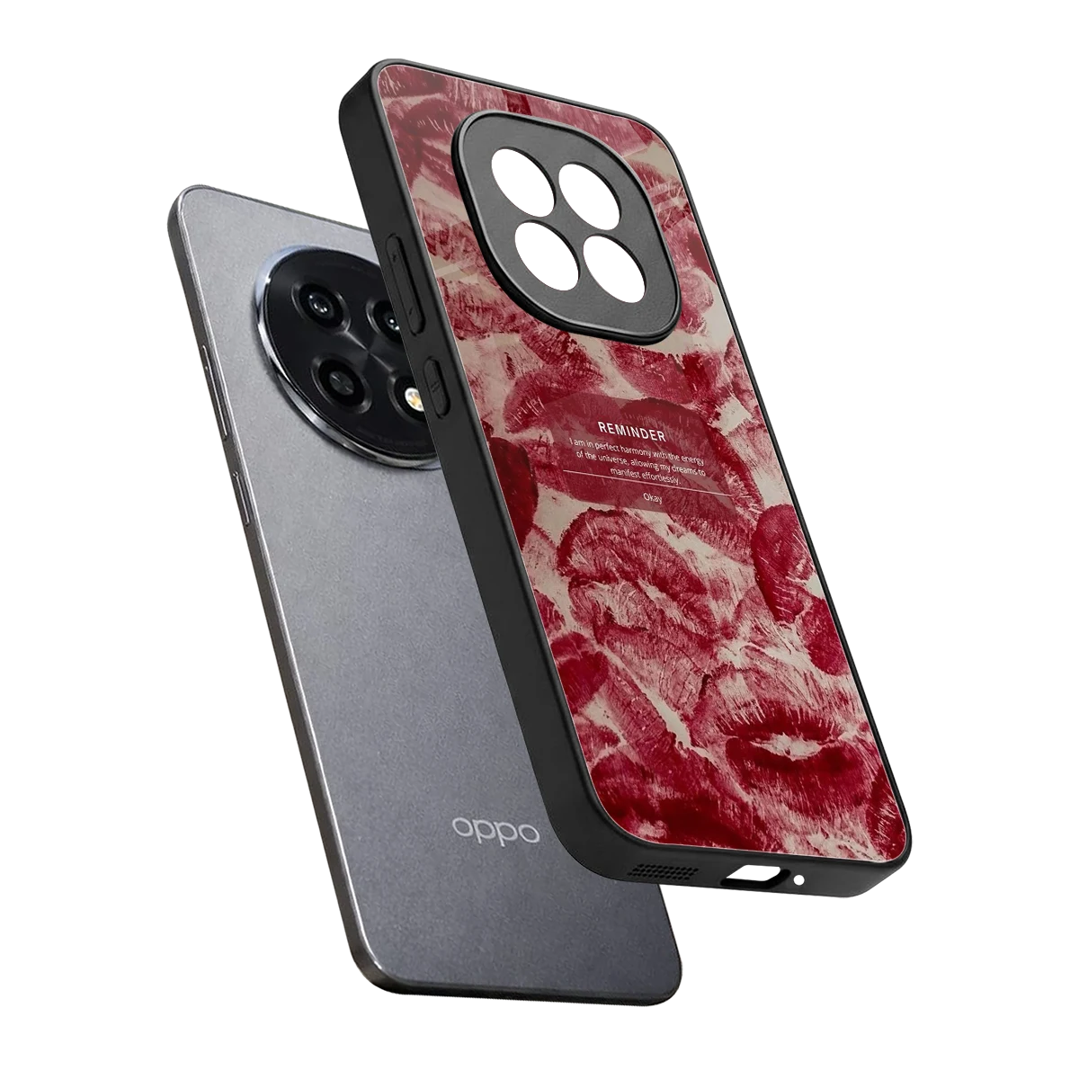 Reminder sleek oppo f29 pro 5g cover with tempered glass back and TPU edges