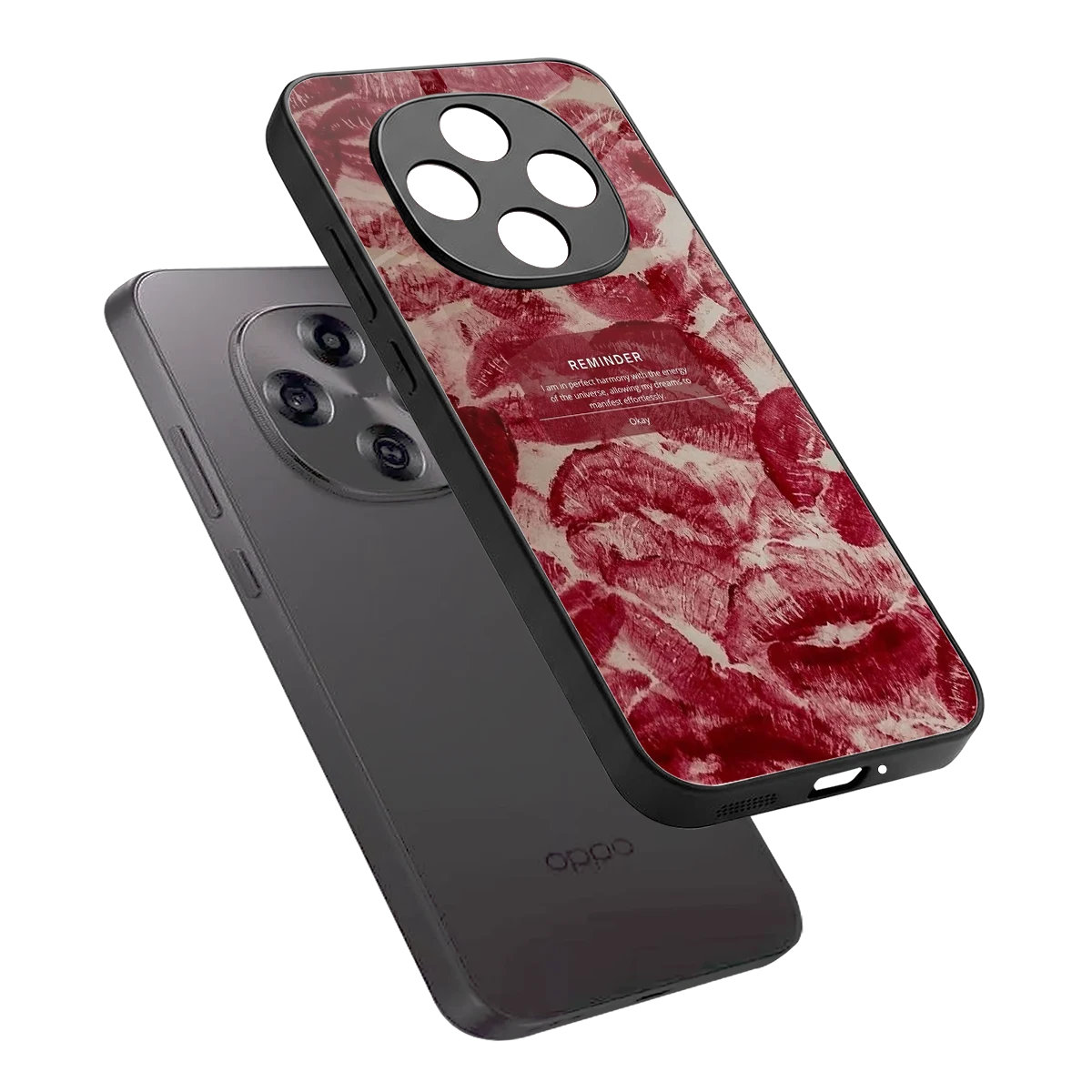 Reminder sleek oppo f31 pro 5g cover with tempered glass back and TPU edges