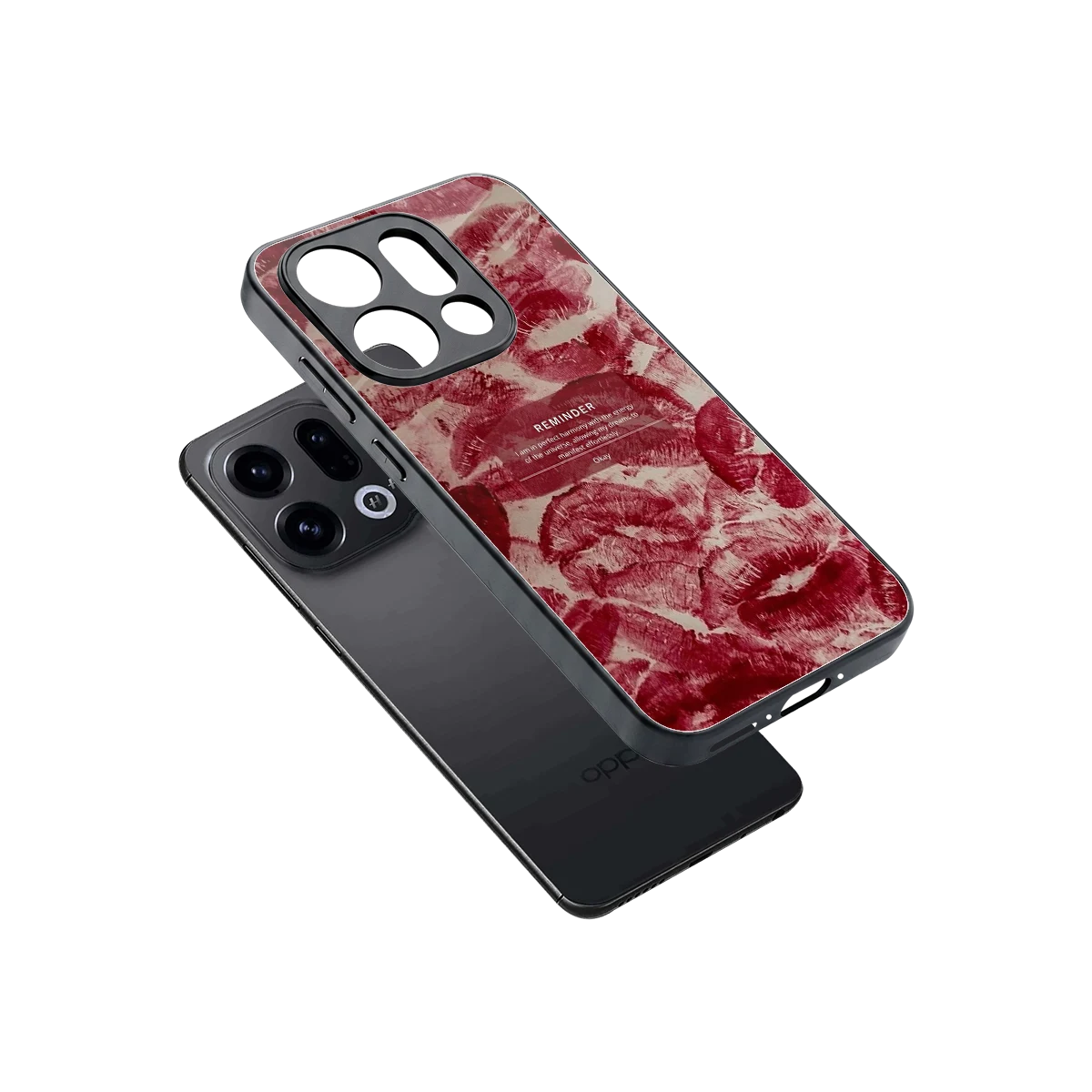 Reminder sleek oppo find x9 cover with tempered glass back and TPU edges