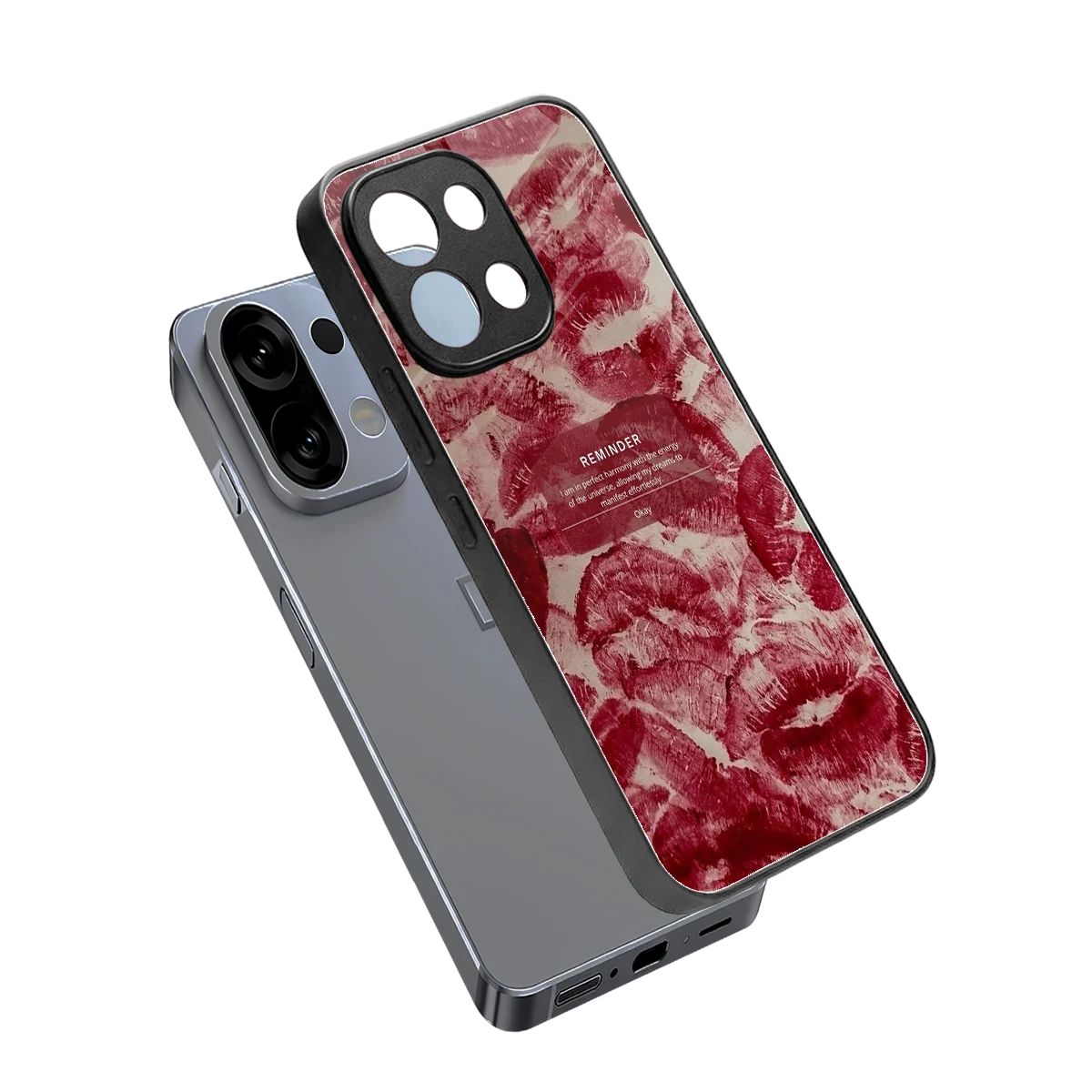 Reminder sleek oppo k13 5g cover with tempered glass back and TPU edges