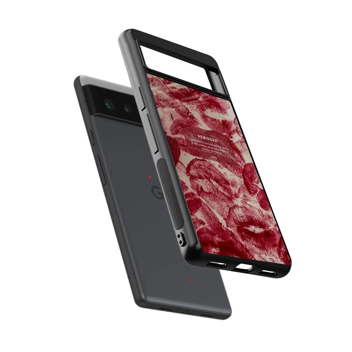 Reminder sleek google pixel 6a cover with tempered glass back and TPU edges