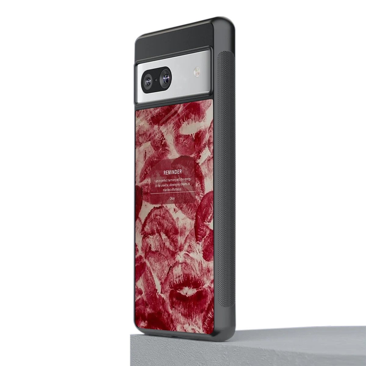 Reminder stylish phone case for google pixel 7a | glossy glass and slim fit