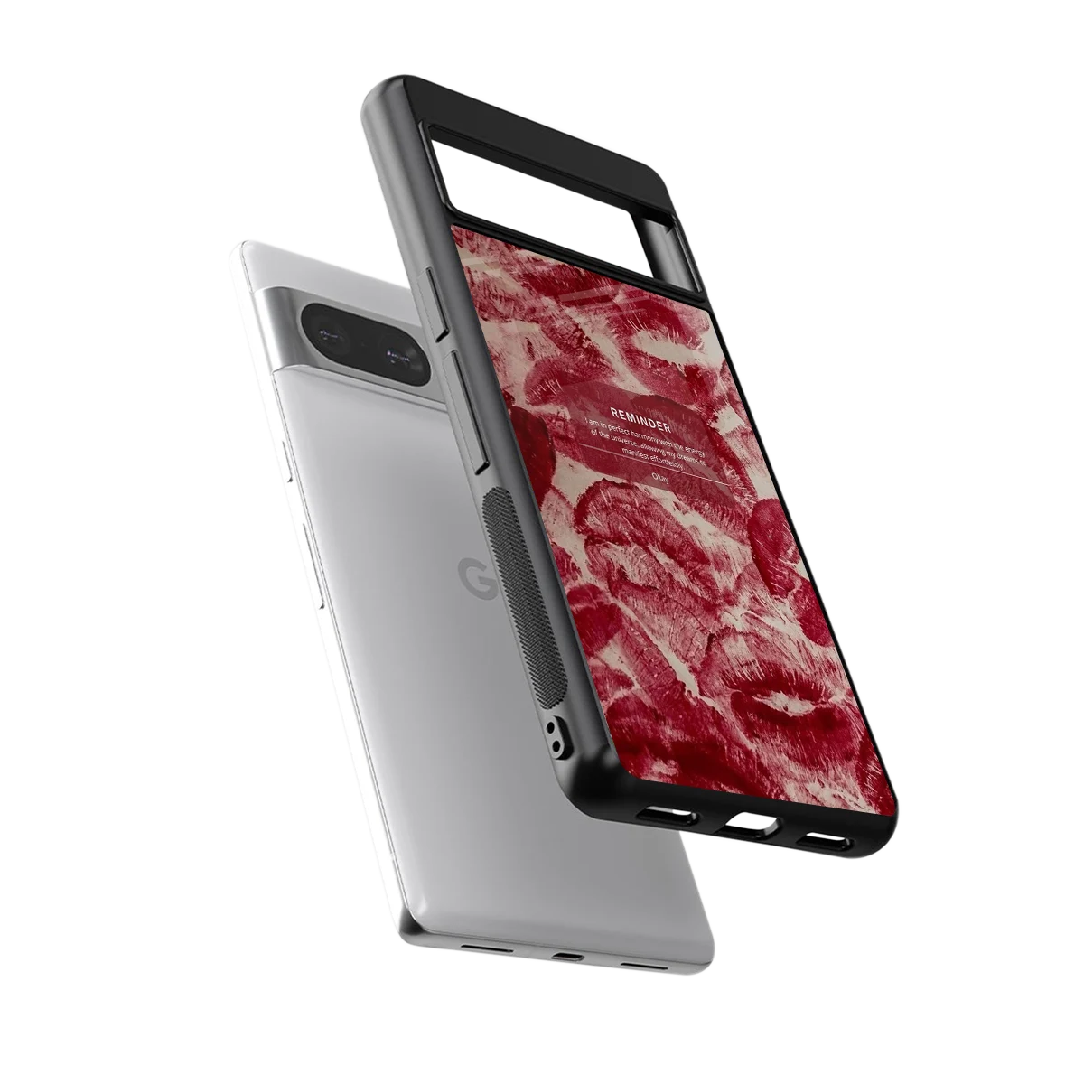 Reminder sleek google pixel 8 cover with tempered glass back and TPU edges