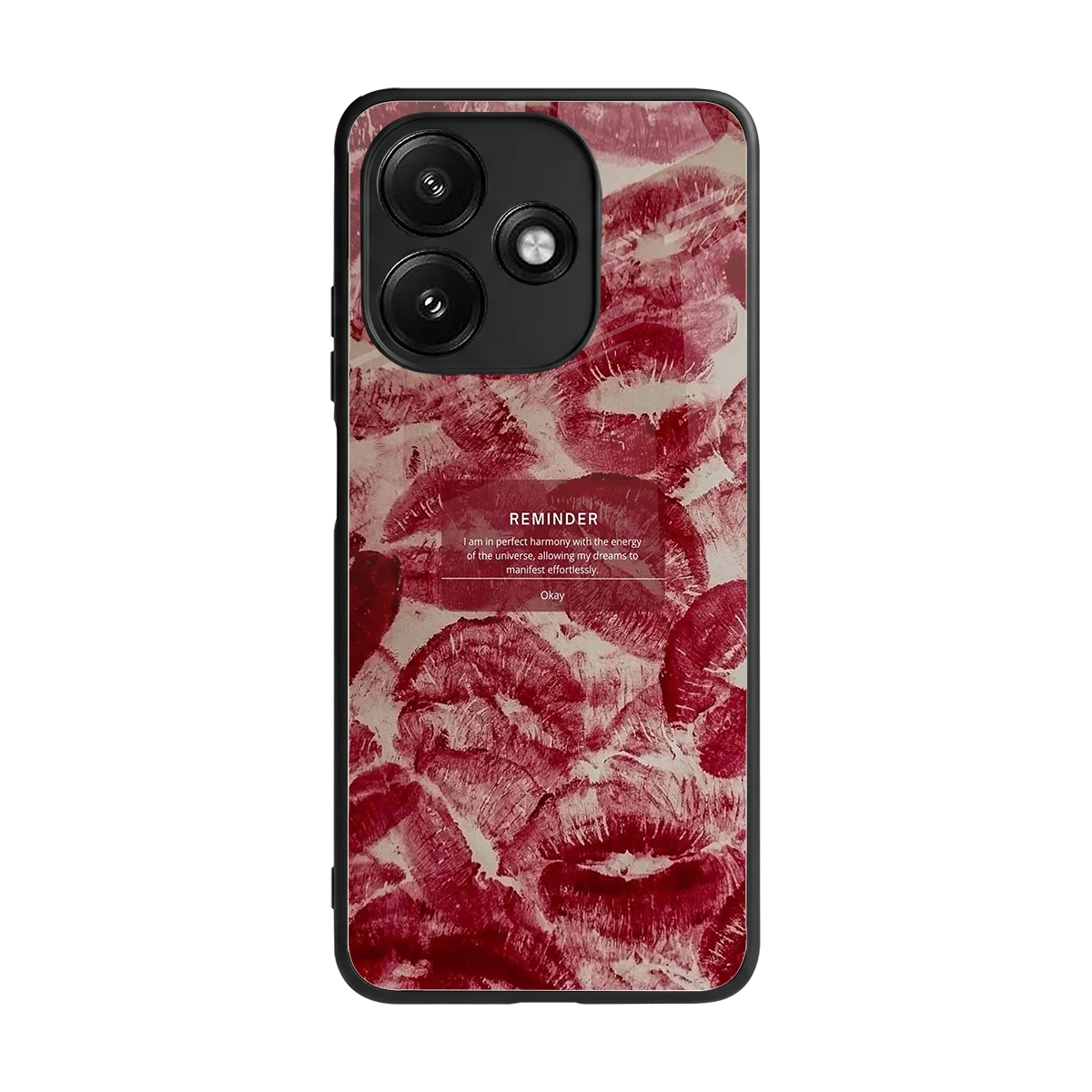 Reminder back phone cover | glass case for redmi 12 5g