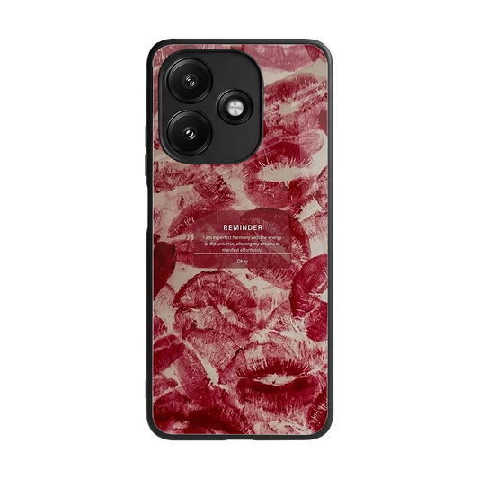 Reminder back phone cover | glass case for redmi 12 5g