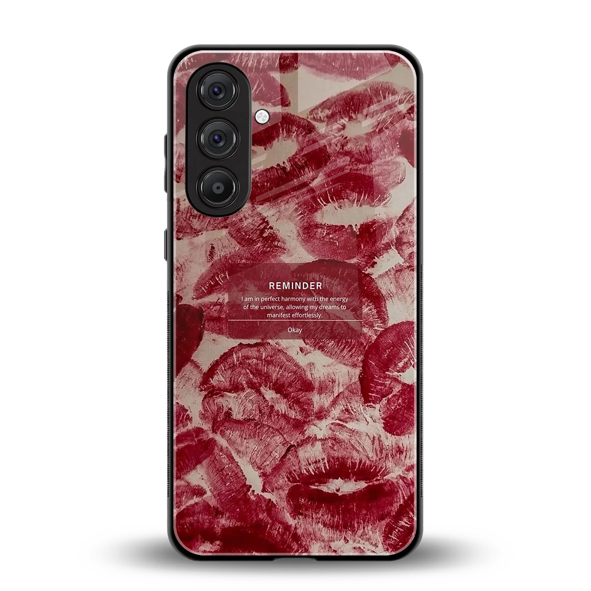 Reminder back phone cover | glass case for samsung galaxy m36 5g