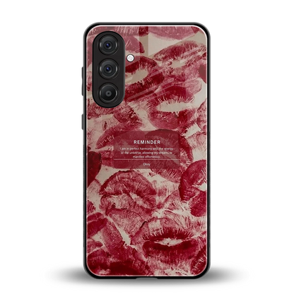 Reminder back phone cover | glass case for samsung galaxy m36 5g