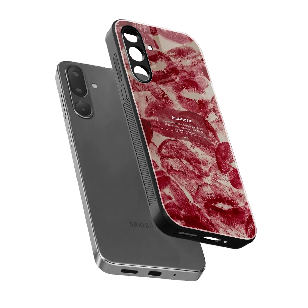Reminder sleek samsung galaxy m36 5g cover with tempered glass back and TPU edges