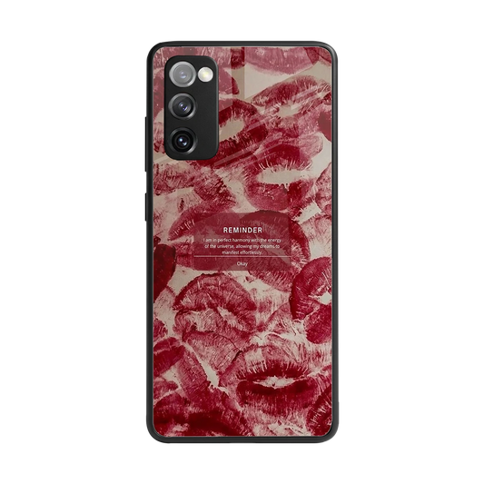 Reminder back phone cover | glass case for samsung galaxy s20 fe