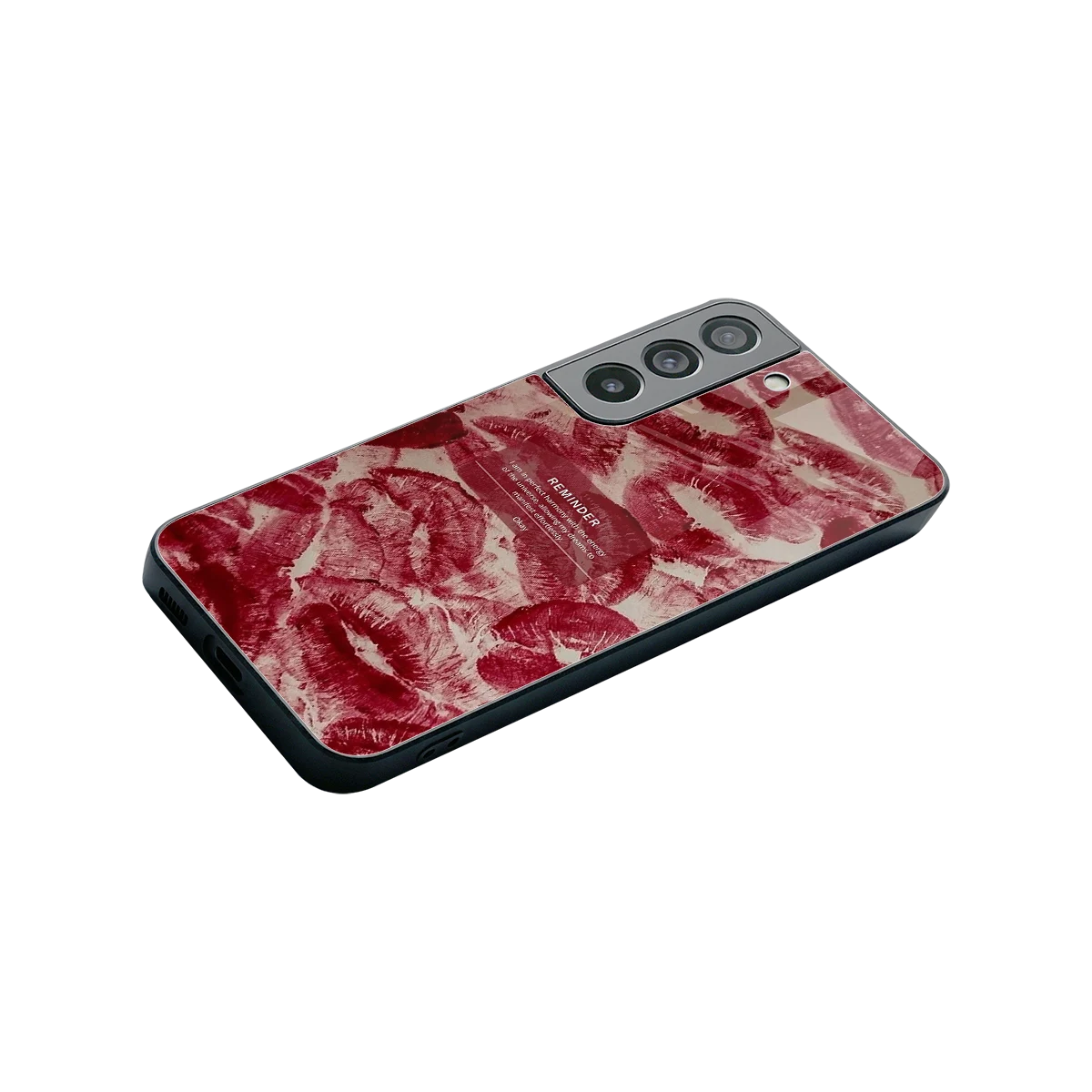 Reminder stylish phone case for samsung galaxy s22 | glossy glass and slim fit