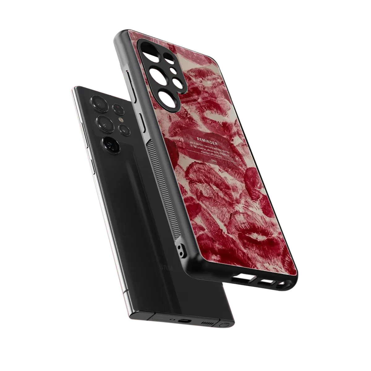 Reminder sleek samsung galaxy s25 ultra cover with tempered glass back and TPU edges