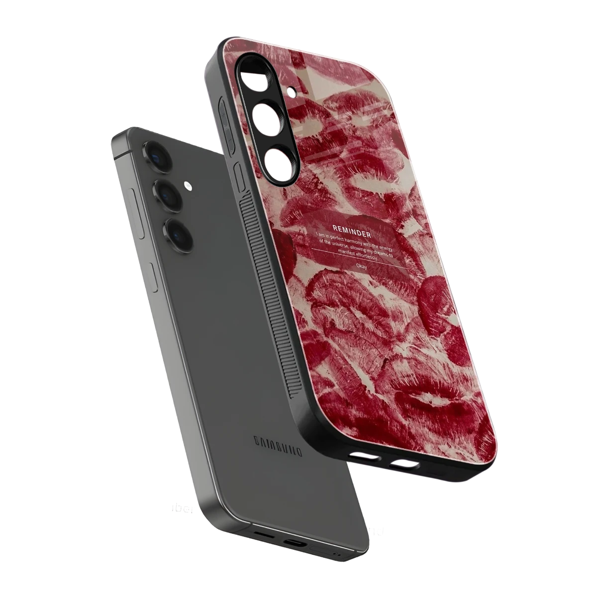 Reminder sleek samsung galaxy s24 plus cover with tempered glass back and TPU edges