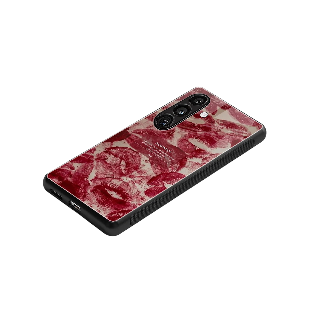 Reminder stylish phone case for samsung galaxy s24 plus | glossy glass and slim fit