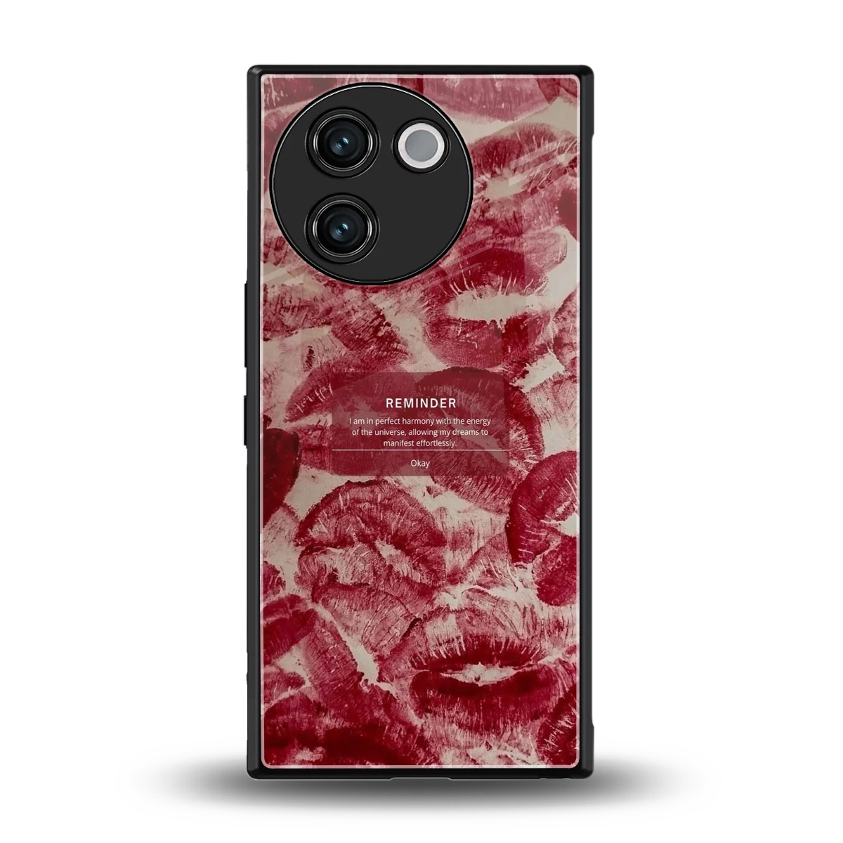 Reminder back phone cover | glass case for vivo v30e